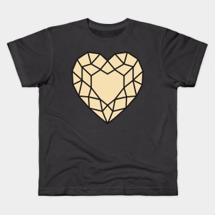 Solid Jewel Heart Shaped Graphic Art Kids T-Shirt